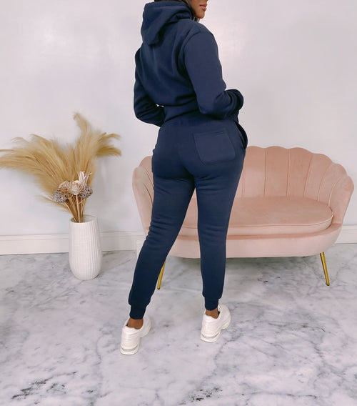 2 Piece Fleece Navy Set